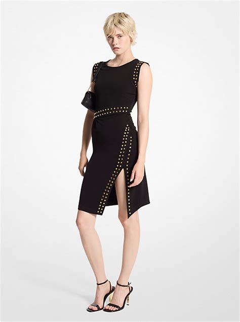 michael kors carnation matte jersey dress|Studded Matte Jersey Dress .